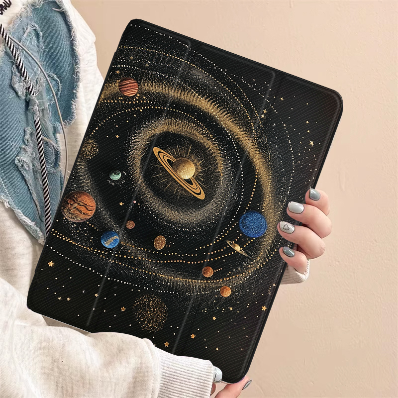 [Imported Microfiber Leather] Galaxy-Themed Protective Case Suitable for iPad 121, 11Th Generation iPad Air 8, New iPad Pro 2024 Tablet, 10Th Generation Mini 7 with Pen Slot 57% off Air7