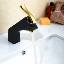 Wenjie Nordic all copper black paint basin washbasin hot and cold toilet wash basin basin faucet