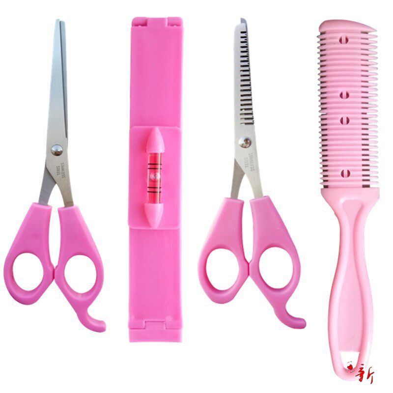 Liuhai hair cutting artifact scissors cut their own air oblique Liuhai girls cut their own hair cut their own broken hair with scissors