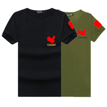 Genuine War Army memes embroidered Chinese camouflated summer military training men and women short sleeve T-shirts half sleeves fit tight clothes