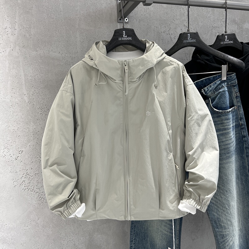 2026 Spring New Men's Hooded Jacket Fashion Trend Versatile Casual Youth Korean Style Simple Top Jacket