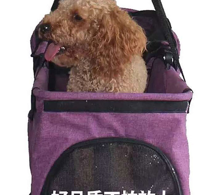 Xe đẩy vật nuôi nhẹ có thể gập lại doogo giỏ mèo chó Teddy giỏ giỏ du lịch ngoài trời - Cat / Dog hàng ngày Neccessities 	khay inox đựng thức ăn cho chó	