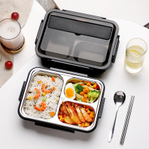 304 stainless steel office workers dinner plate divider type High School students large lunch box insulation grid large capacity lunch box