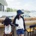 Mùa xuân 2019 mới in bông hoạt hình ngày lễ bố mẹ con dài tay áo phông mẹ chồng ba mẹ chồng kinh doanh quần áo trẻ em Trang phục dành cho cha mẹ và con
