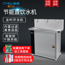 Energy-saving direct drinking water dispenser Factory commercial water purifier Stainless steel large ice and hot filter boiling water machine workshop School use