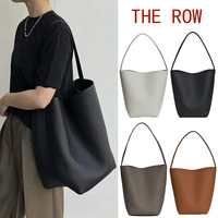 The Bucket Bag Row Genuine Leather Large Capacity Women's Bag Soft Leather High-Quality Daily Commuting Tote Bag Shoulder Handbag