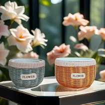 Pastoral creative Phalaenopsis flower pots woven flower pots rattan woven succulent pothos flower pots decorative flower baskets straw woven baskets