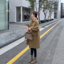 Double-sided cashmere coat women 2020 autumn and winter New Korean version of high-end woolen coat long temperament wool coat