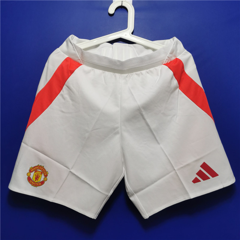 Manchester United 24/25 Home Football Pants Player Version White Iu1399 European Version European Size
