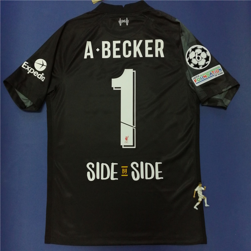 Lfc Liverpool 21/22 Goalkeeper Black Short Sleeve Football Jersey Db2559-011