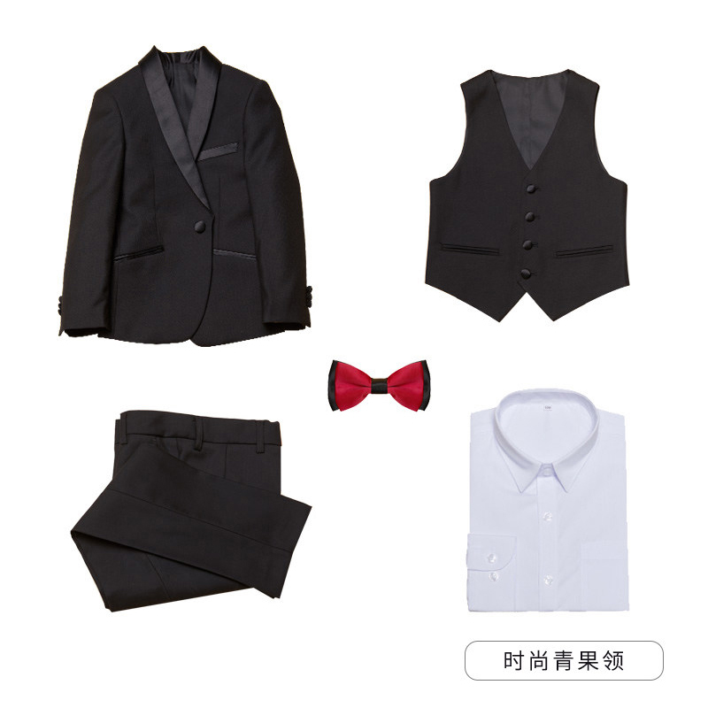 Trẻ em ăn mặc cậu bé hoa tuxedo phù hợp với mùa thu / mùa đông trẻ em ăn mặc cậu bé ảo thuật phù hợp với quần áo biểu diễn piano.