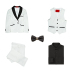 2 Tide Boy sọc ca rô Suit Set 3 Little Boy 4 trẻ em mùa thu / mùa đông Gentlemans Suit 5-Year-Old Flower Kids ăn mặc Ba mảnh. 