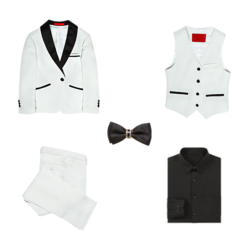 trẻ em cao cấp Tuxedo cậu bé phù hợp với bộ đồ phù hợp với childrens hoa cậu bé chiếc váy phù hợp với cậu bé 7 mảnh thiết lập phiên bản Hàn Quốc.