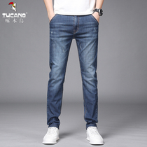 Woodpecker jeans Mens 2021 Summer thin Loose Straight Barrel Men Pants Trend Handsome and elastic 100 lap long pants