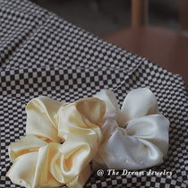 Four Seasons Pure Genuine Silk Large Intestine Hair-Rope Simplicity Joins Temperament Sweetness 100 hitch for a supermortal retro style