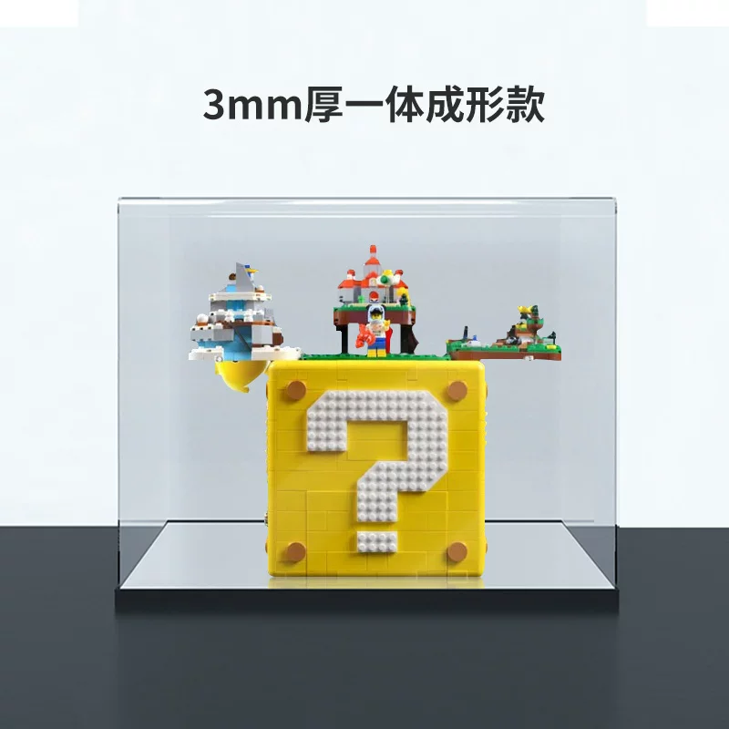 Lego, Mario, acrylic stand, constructor, minifigure, dust cover