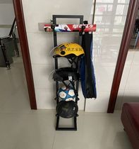 Creative basketball rack football household badminton racket storage rack Space-saving shopping mall display rack Indoor ball rack