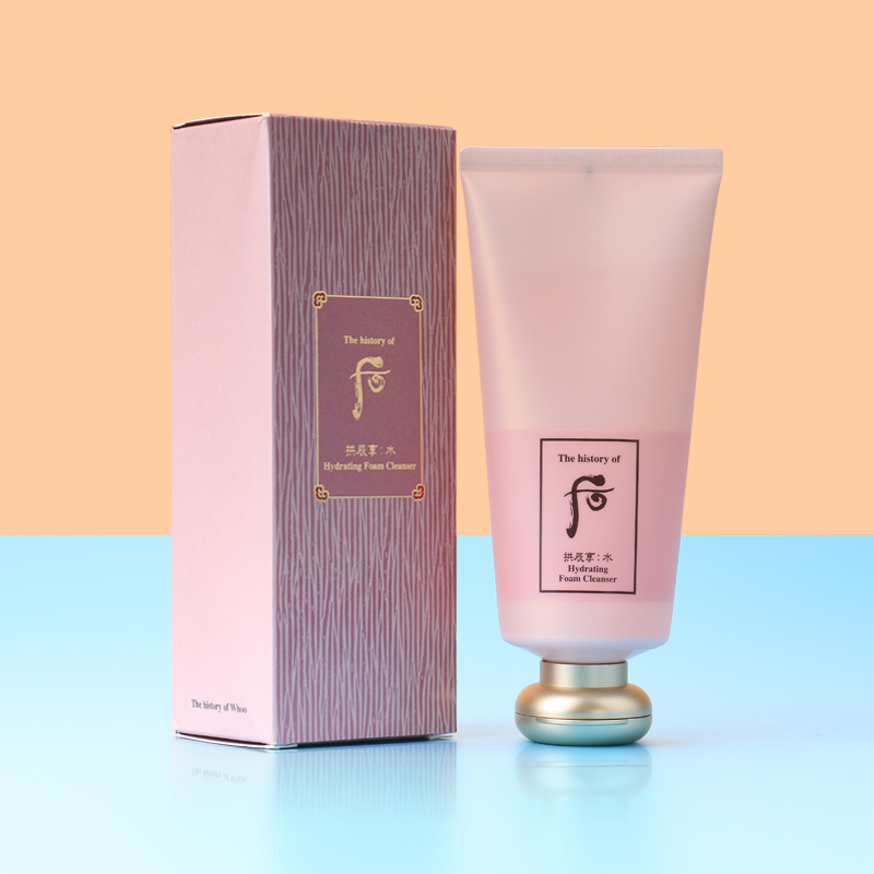 WHOO rear water Yan wash face milk pink water to finish the face clear and not tight 180ml