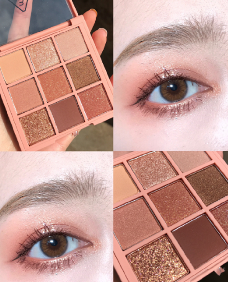 South Korean 3CE Jiugong Eye Shadow disc 9 Color overtaker# matt Pearlized Pumpkin