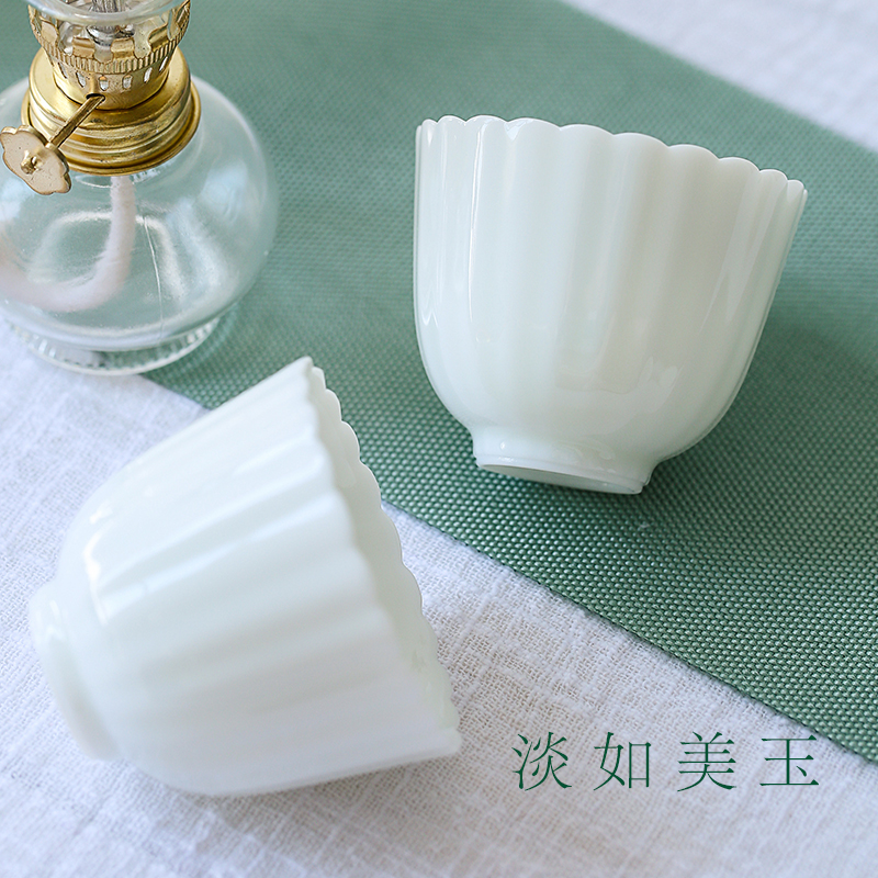 JingLan kung fu tea cup single CPU by petals cup of jingdezhen ceramic tea set a cup white porcelain cups sample tea cup