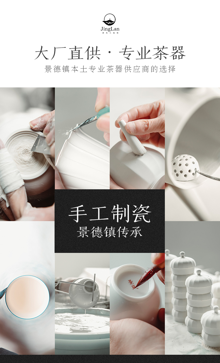 Good thing, jingdezhen ceramics by hand ipads porcelain kung fu tea set red bamboo cups tureen of a complete set of tea sets