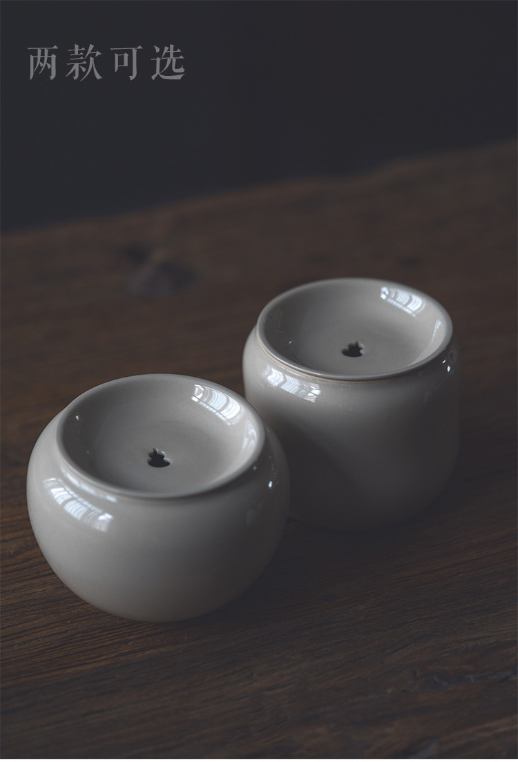 JingLan plant ash glaze on Japanese small tea wash in hot water with dou ceramic wash water jar zen tea service parts