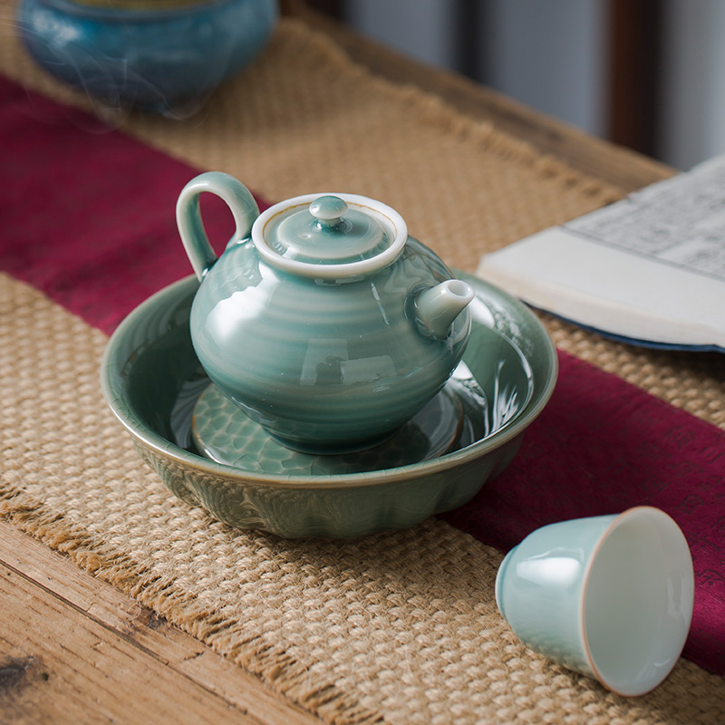 JingLan antique pot bearing circular bearing dry mercifully tea table thick plate of kung fu tea accessories barnacles TaoSheng water mat restoring ancient ways