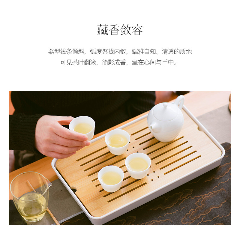 JingLanShan content of jingdezhen ceramic tea set suit modern Nordic contracted household tea tray, tray office"