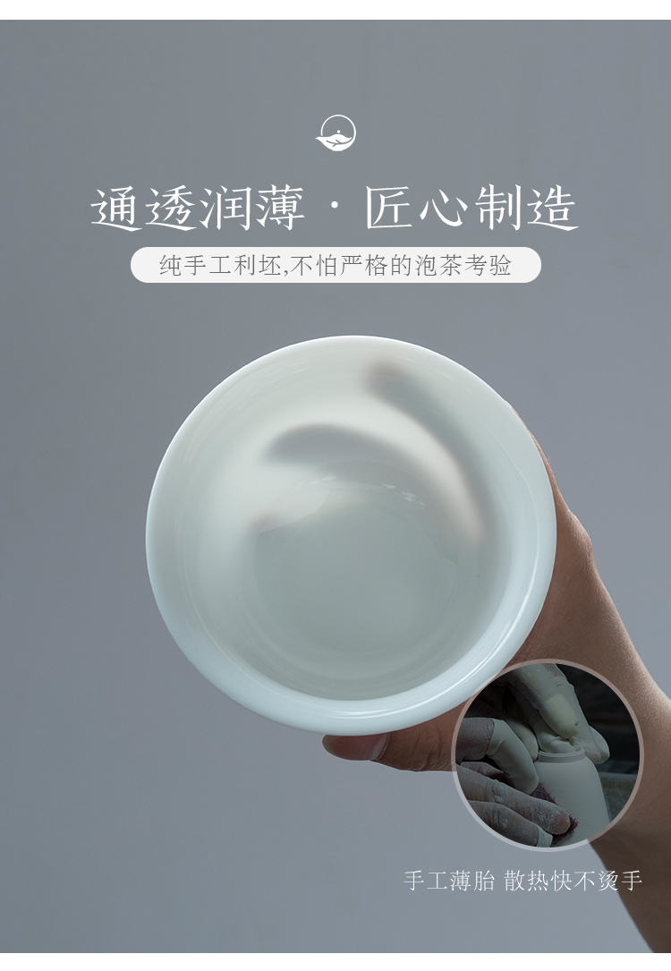 Good thing JingLan tea ware suit contracted kung fu tea set suit household hand - made bamboo jingdezhen ceramic tea set