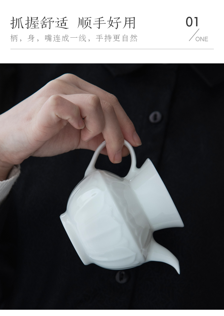 Good thing JingLan fair keller jingdezhen ceramics by hand and a cup of tea and tea cup points) a cup of white porcelain tea set