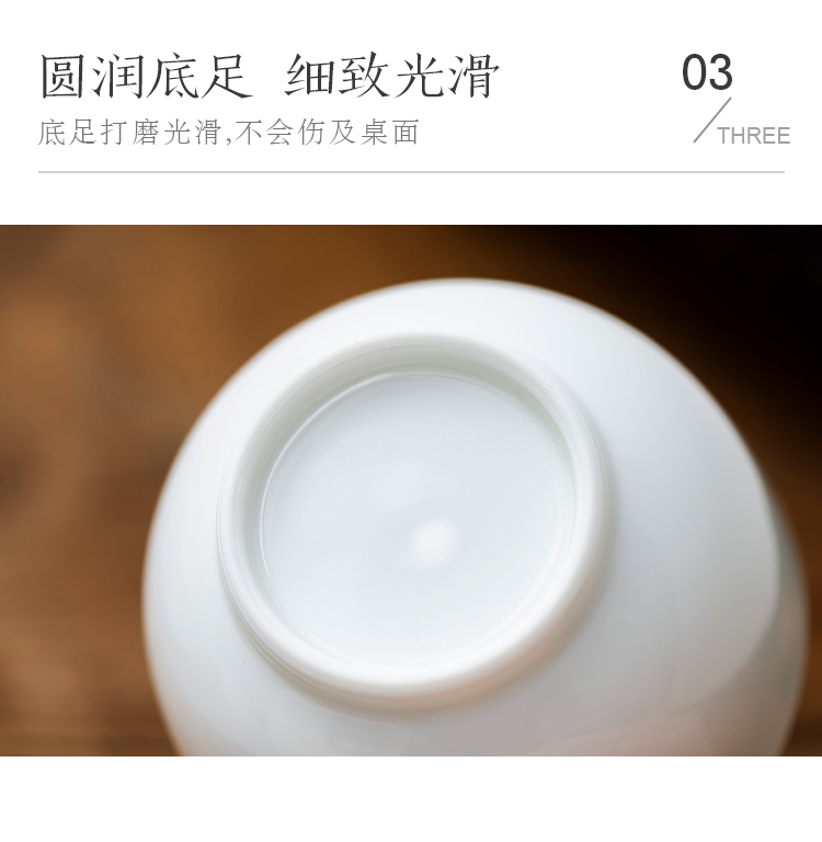 Good thing JingLanPin CPU master of jingdezhen ceramic sample tea cup cup white porcelain single CPU kung fu tea cups of tea taking