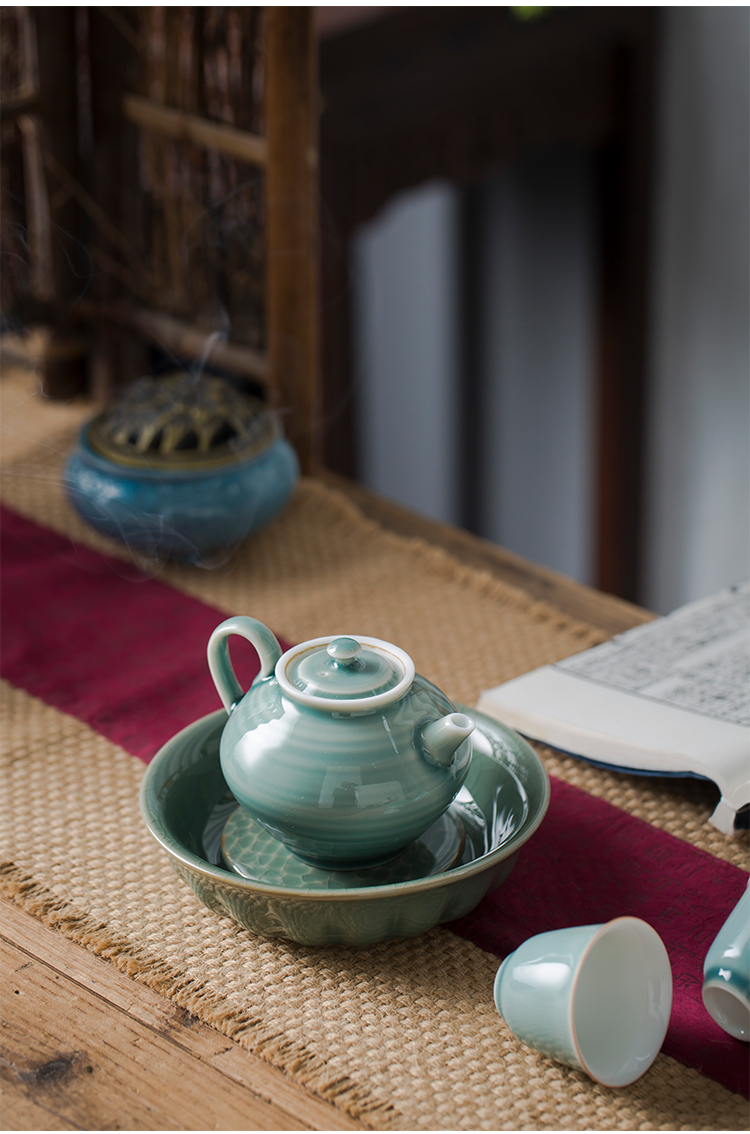 JingLan antique pot bearing circular bearing dry mercifully tea table thick plate of kung fu tea accessories barnacles TaoSheng water mat restoring ancient ways