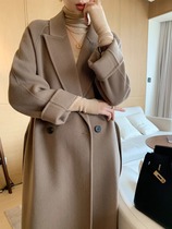 BRAONMA autumn and winter Korean teas pop bifacial cashmere big coat woman with thickened Hepburn fur coat