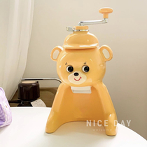 South Korea ins bear shears ice machine household small cotton machine children mini ice cube ice crusher manual smoother