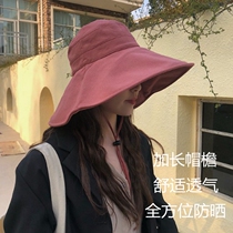  Japanese big eaves cotton and linen fisherman hat Female Hysteric sun hat Korean version of all-match sunscreen ultraviolet sun hat