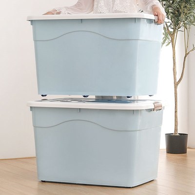 收纳箱塑料特大号加厚有盖整理箱子被子衣服玩具收纳盒车载储物箱