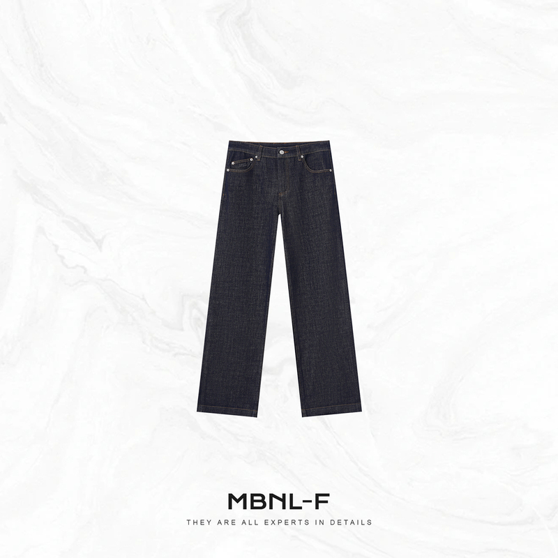 Qin Lei Women's Clothing "Cotton Stretch Raw Denim" Classic Original Color Versatile Slimming Jeans Xy-Nz0004