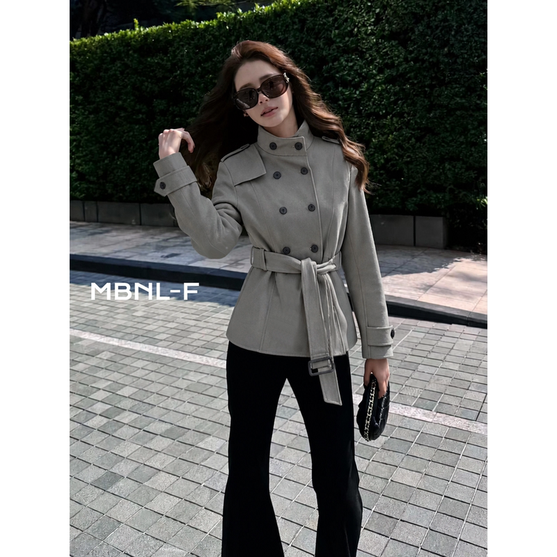 Mbnl-F Qin Lei Women's Clothing "Autumn Prologue" Quilted Cotton Stand Collar High-End Trench Coat Xy-6Wt2128 Mbnl-F Qin Lei Women's Clothing "Autumn Prologue" Quilted Cotton Stand Collar High-End Trench Coat Xy-6Wt2128