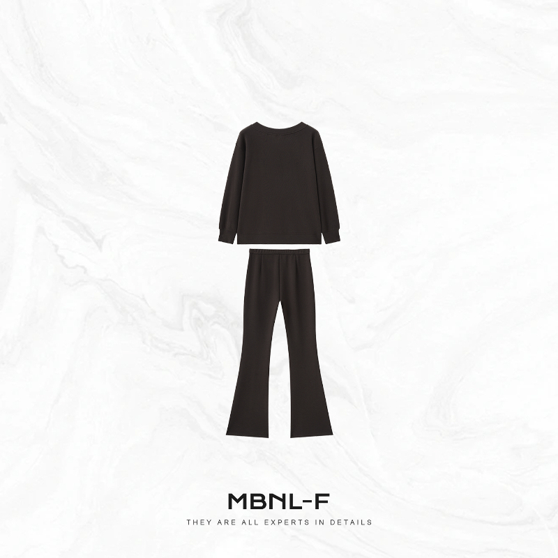 Mbnl-F Qin Lei Women's Clothing "Off-Shoulder Set" Soft Casual Fashion Sweatshirt Set Xm-Xtz1380 Mbnl-F Qin Lei Women's Clothing "Off-Shoulder Set" Soft Casual Fashion Sweatshirt Set Xm-Xtz1380