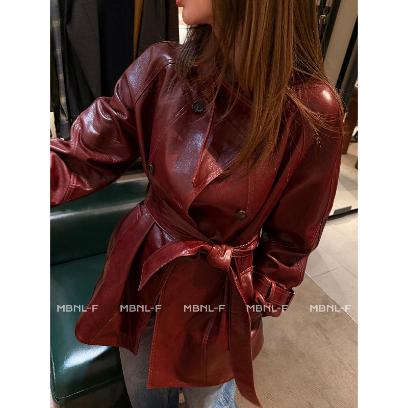 Clearance Sale of Qin Lei Women's Clothing "Wrvsoue Classic Vintage" Sheepskin Leather Jacket Xm-Xpy6756
