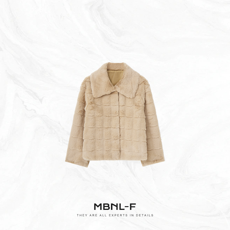 Clearance Sale “Nude Milk Tea” Soft-Touch Light Luxury Fashionable Loose Coat Qin Lei Xm-Xwt5660
