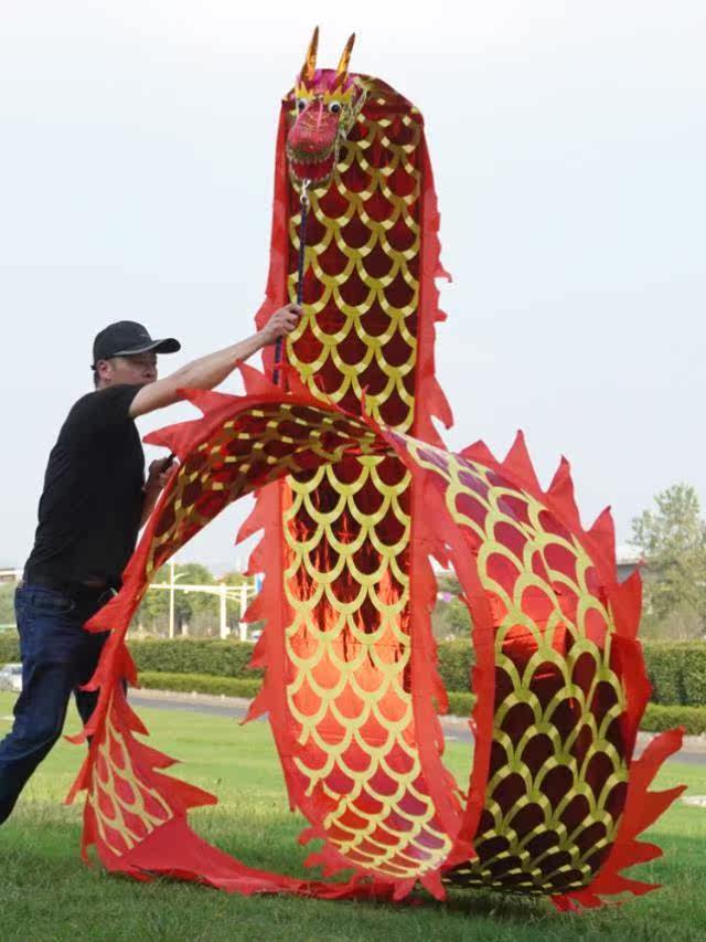 Dragon Dance Dragon With Dragon Head Color Band Juggler Dragon Middle Aged Older Fitness Gymnastics Rice Suit Bron Ribbon 6 8 Upgrade