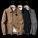 Удерживающая тепло однотонная вельветовая куртка для отдыха, увеличенная толщина