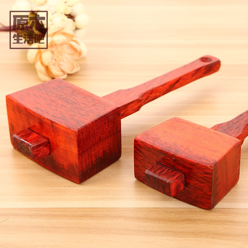 Red rosewood hammer, axe hammer, square well hammer, town house hammer, mallet, woodworking hammer, rosewood hammer