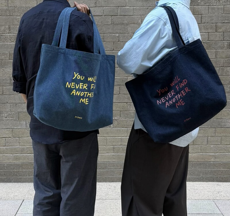 M Stand Double-Shoulder Drawstring Denim Backpack Size 40*48cm Denim Tote Bag Size 58*35cm M Stand Double-Shoulder Drawstring Denim Backpack Size 40*48cm Denim Tote Bag Size 58*35cm