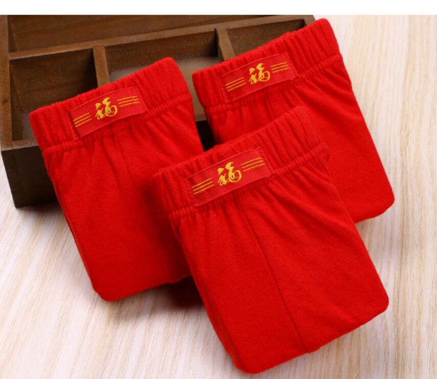 Đặc biệt hàng ngày 100% cotton đồ lót nam nam đỏ đỏ năm sinh may mắn tóm tắt bông may mắn tuổi trẻ quần lót su nam