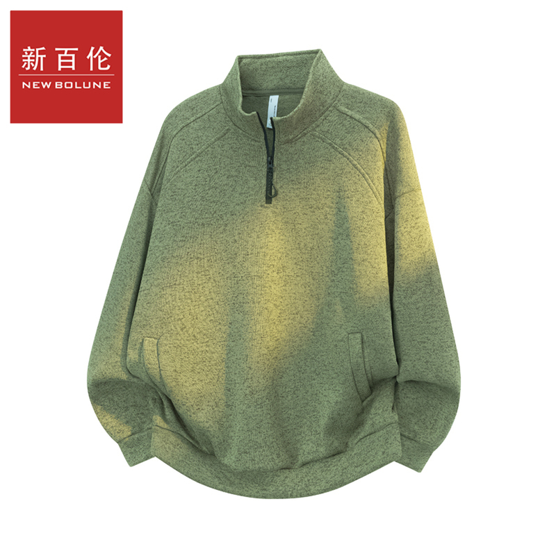 New Balance Men's Half-Zip Stand-Up Collar Loose Sweatshirt Autumn and Winter 2026 New Trendy Long-Sleeved Casual T-Shirt Sweatshirt