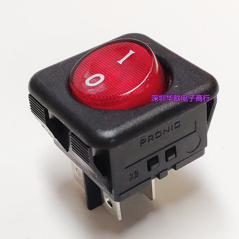 PRONIC ROCKER SWITCH LARGE-SEESAW SWITCH LARGE CURRENT 15A FOUR FEET ROUND RED LIGHT r21-22c-13