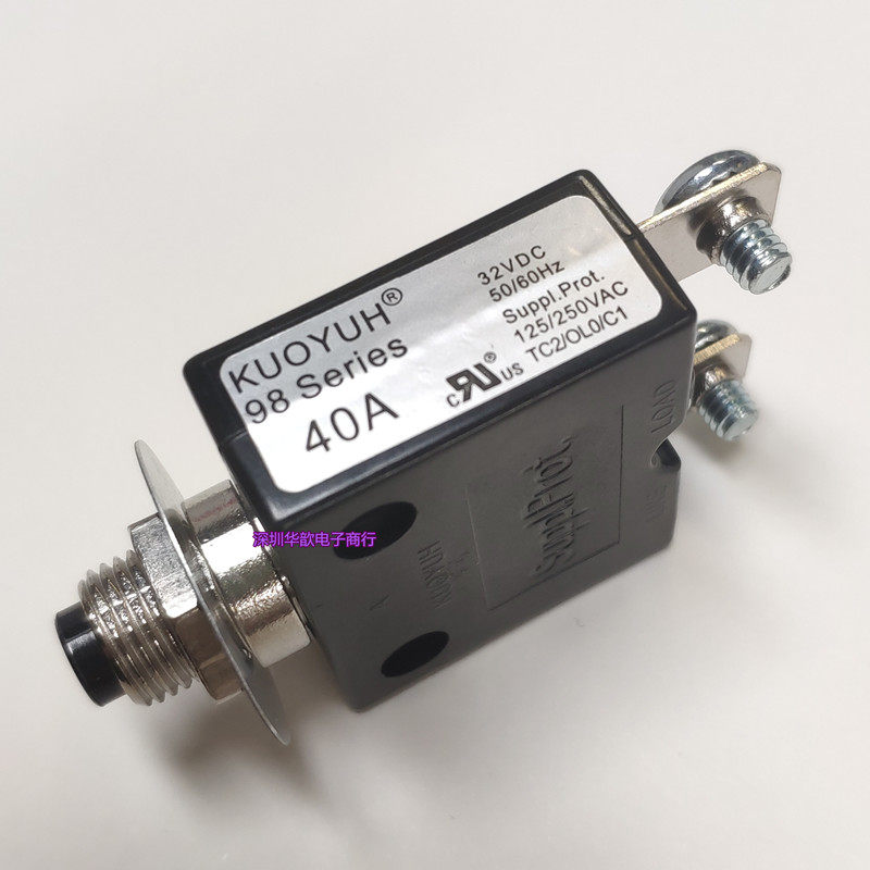 Taiwan overload overcurrent protector KUOYUH98 series 40A manual reset circuit breaker screw foot 98-40A