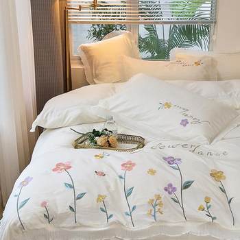 Summer Nantong Four-Piece Bedding Set Pure Cotton 2025 New Style Duvet Cover Fitted Sheet Bed Sheet Three-Piece Set Dormitory Supplies